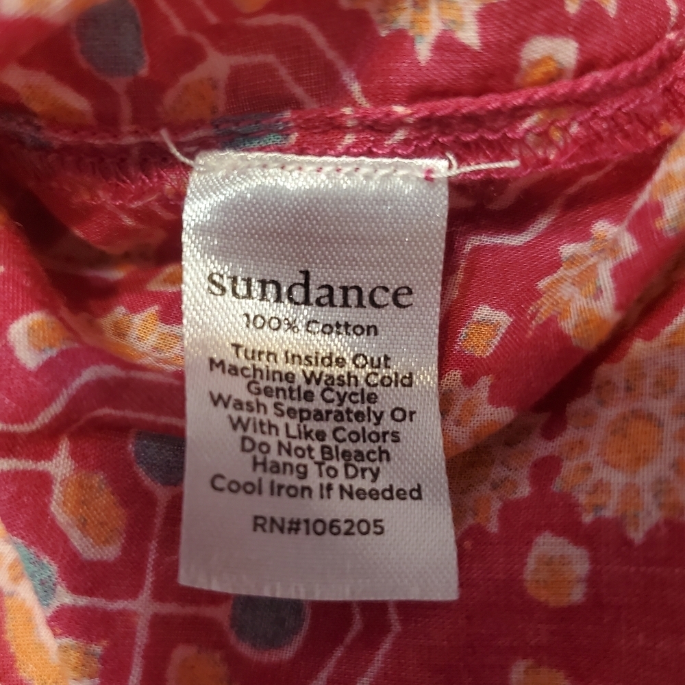Sundance Women's Boho Ruffle Sleeve V-Neck Sleeveless Cotton Blouse M - Picture 5 of 5